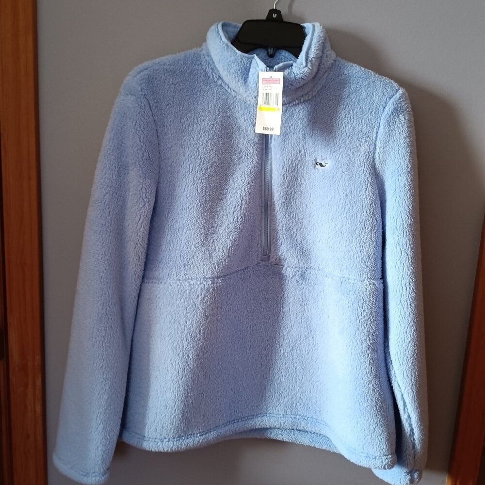 New Vineyard Vines Fuzzy Classic 1/2 Zip, size M